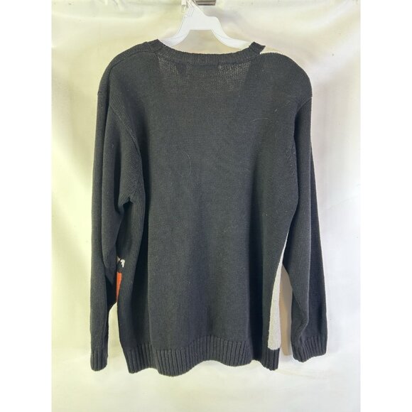 Vintage 90s Halloween Patchwork Ghost Pumpkin Cardigan Sweater - Picture 6 of 6